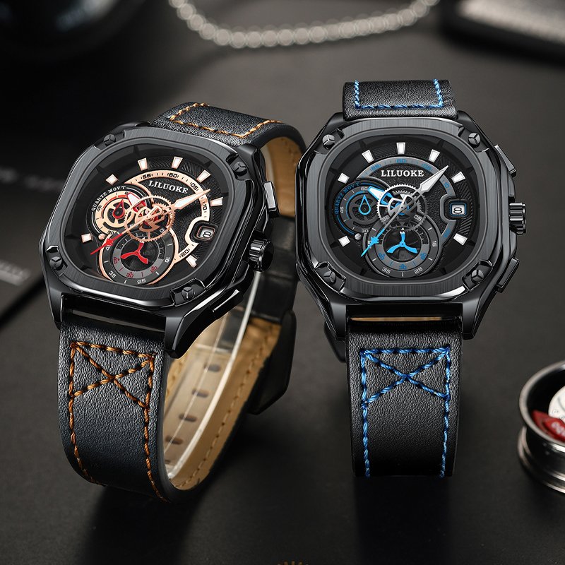 LILUOKE Men's Fashion Watch – Multifunction Quartz Chronograph with Date