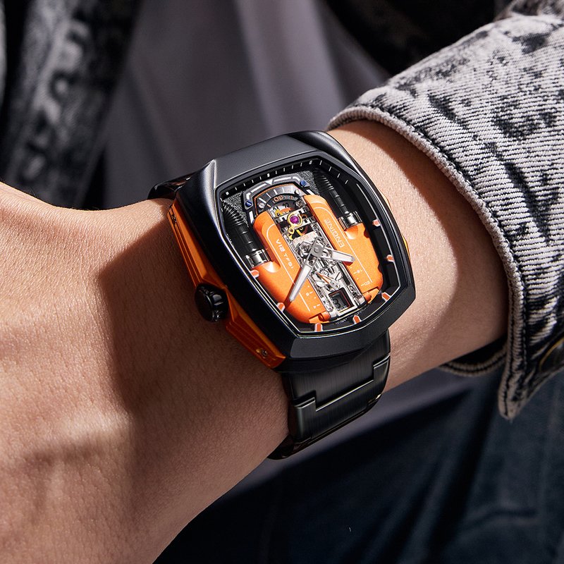 LILUOKE Men Sport Engine Wrist Watch LK9032G Series - Engine Design - Image 9