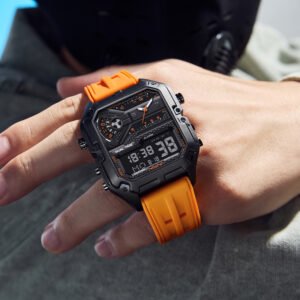 LILUOKE Versatile and Stylish Dual Display Watch - Dual Time Zone Functionality