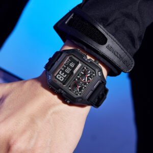 LILUOKE Mens Watches Stylish Dual Time Zone Multi-Function Watch