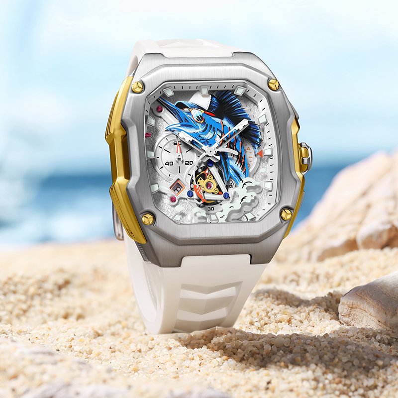 LILUOKE Quartz Mechanical Watch for Men – Artistic Dial