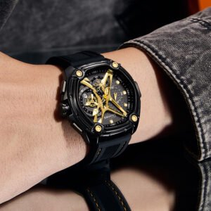 LiluokeWatches X‑Frame Skeleton Chronograph Watch